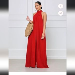 High back Jumpsuit (Red) XL